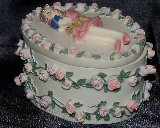 Image 1 of Fairy Pink Roses Trinket Box, Jewelry Box, Tooth Fairy