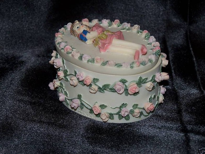 Image 2 of Fairy Pink Roses Trinket Box, Jewelry Box, Tooth Fairy