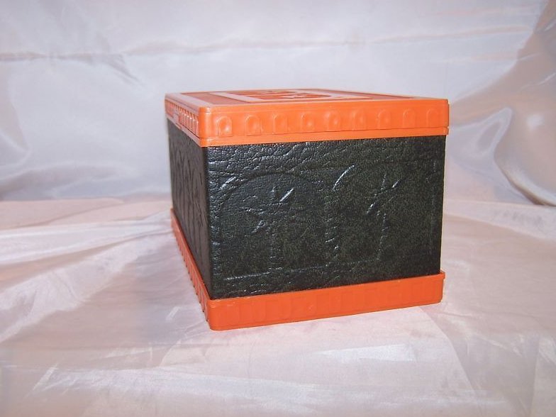 Image 3 of Orange, Brown Plastic, Vinyl Recipe, File Box