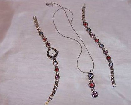 Image 0 of Watch, Bracelet, Necklace Bling Set, New