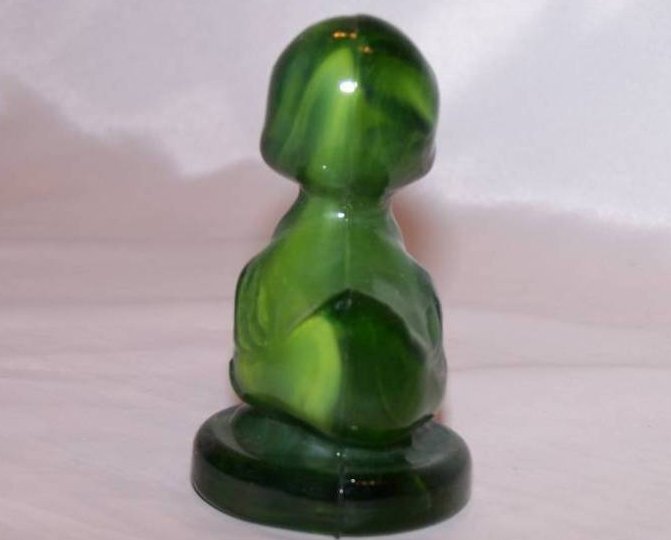 Image 1 of Boyd Glass Green Slag Duck