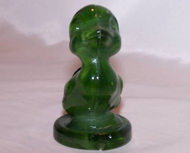 Image 3 of Boyd Glass Green Slag Duck