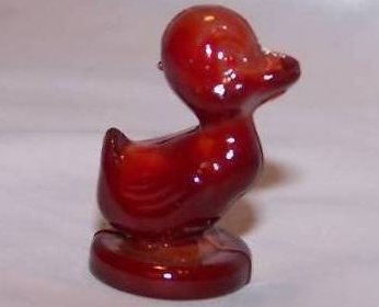 Image 0 of Boyd Glass Cranberry Red Duck