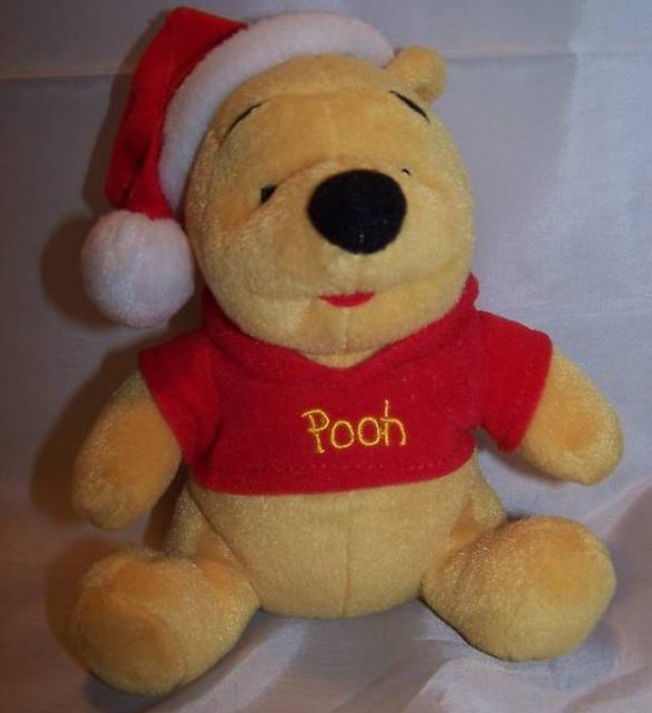 Winnie the Pooh Santa Pooh Stuffed Plush, Mattel