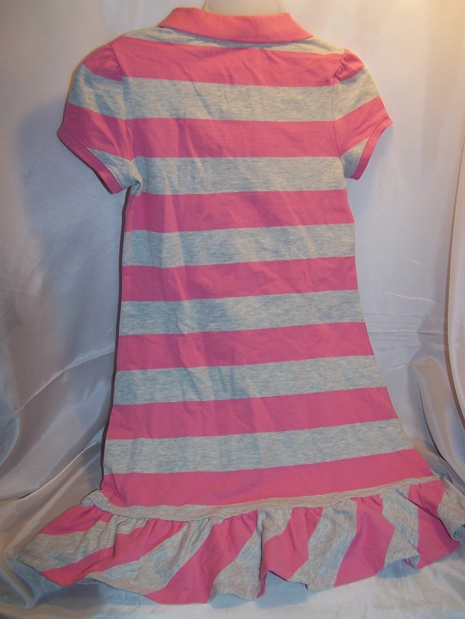 Image 1 of New Sz L 10, 12 Old Navy Pink and Gray Striped Dress