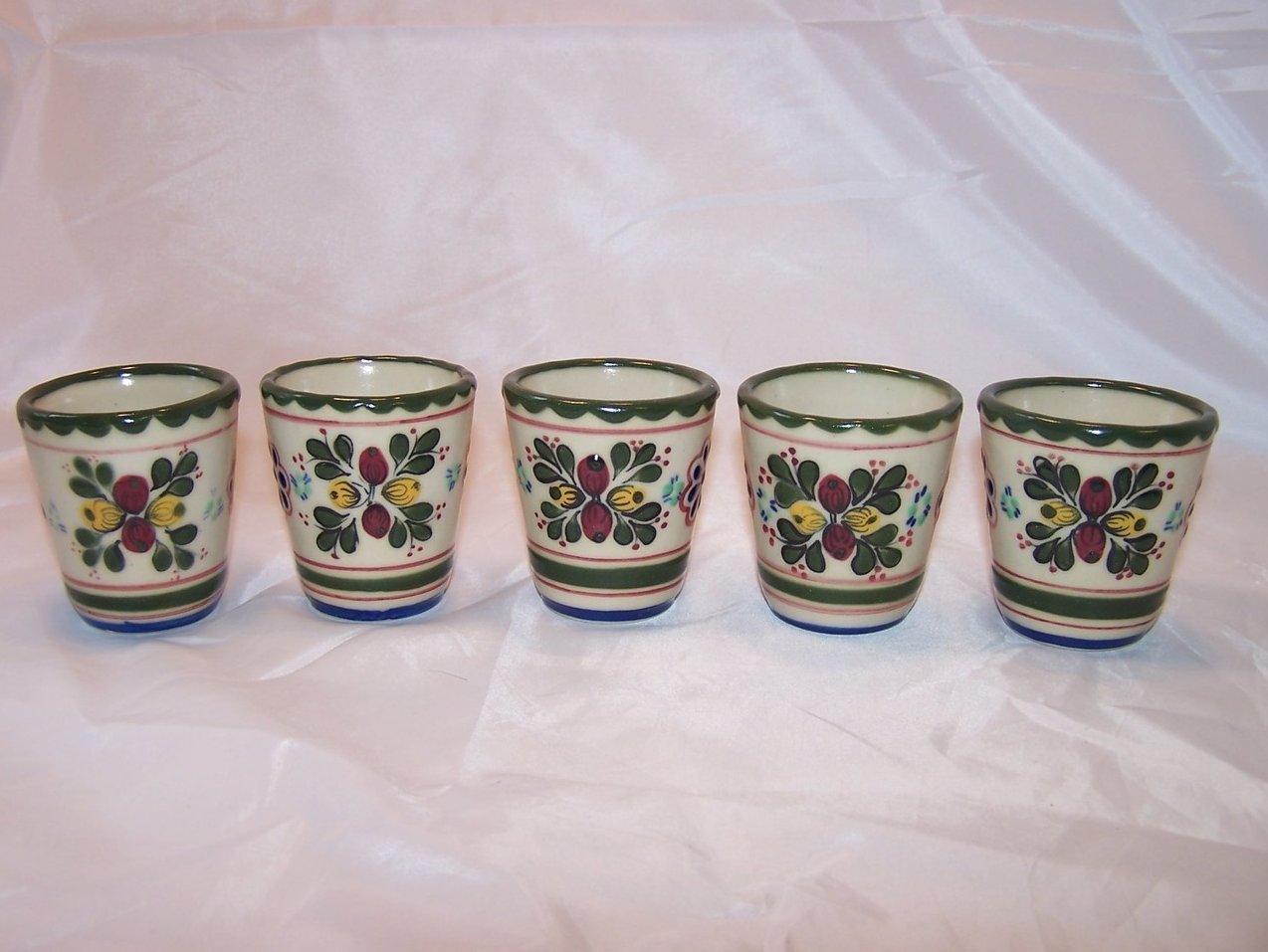 Mexican Mini Flower Pots, Windowsill Pots, Set of 5, Mexico