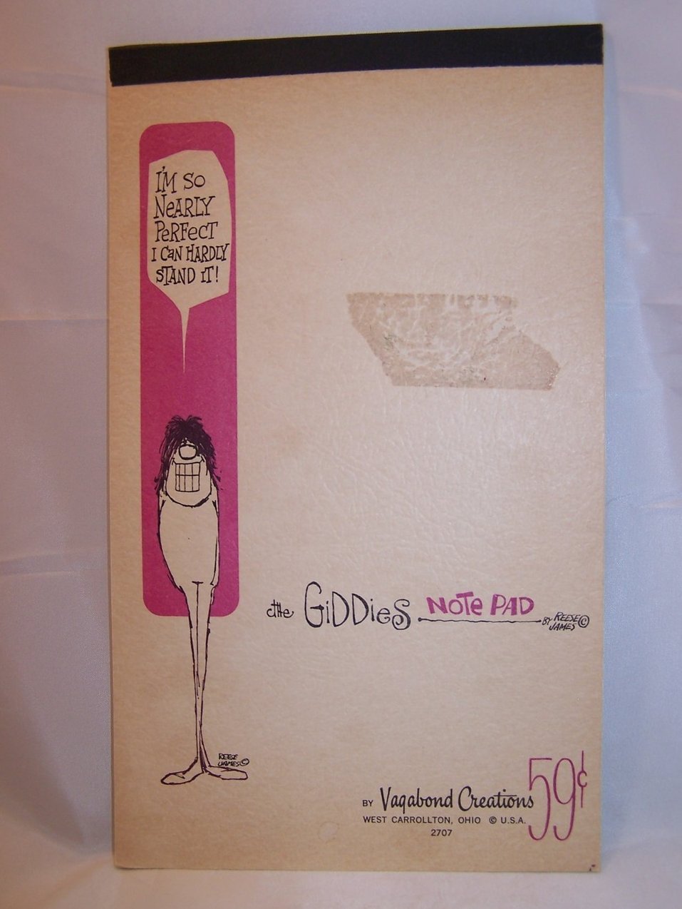 Image 0 of The Giddies Note Pad, Writing Paper, Vintage 70s Seventies 
