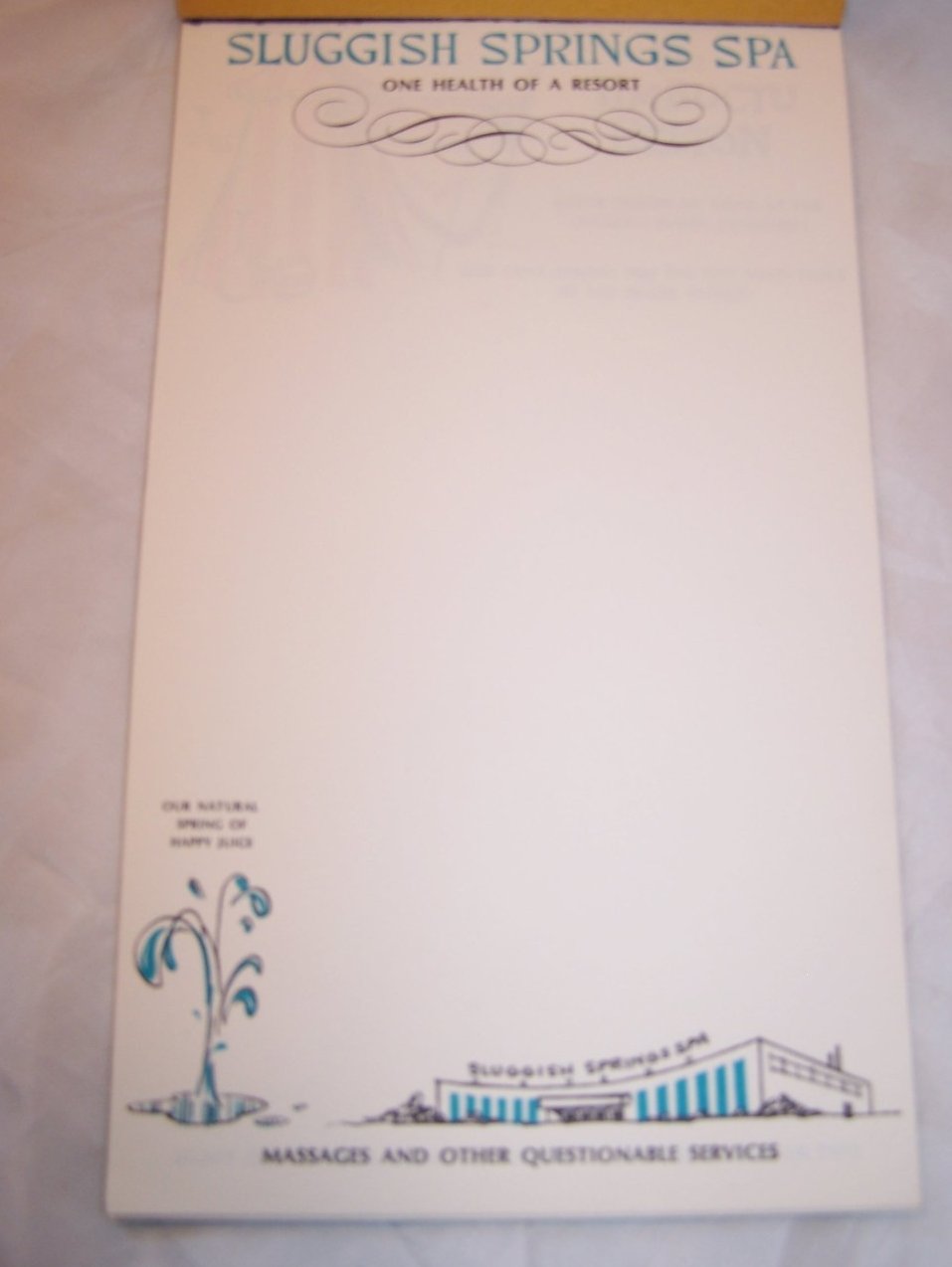 Image 1 of My Very Own Hotel Stationery Note Writing Pad, Vintage 70s 