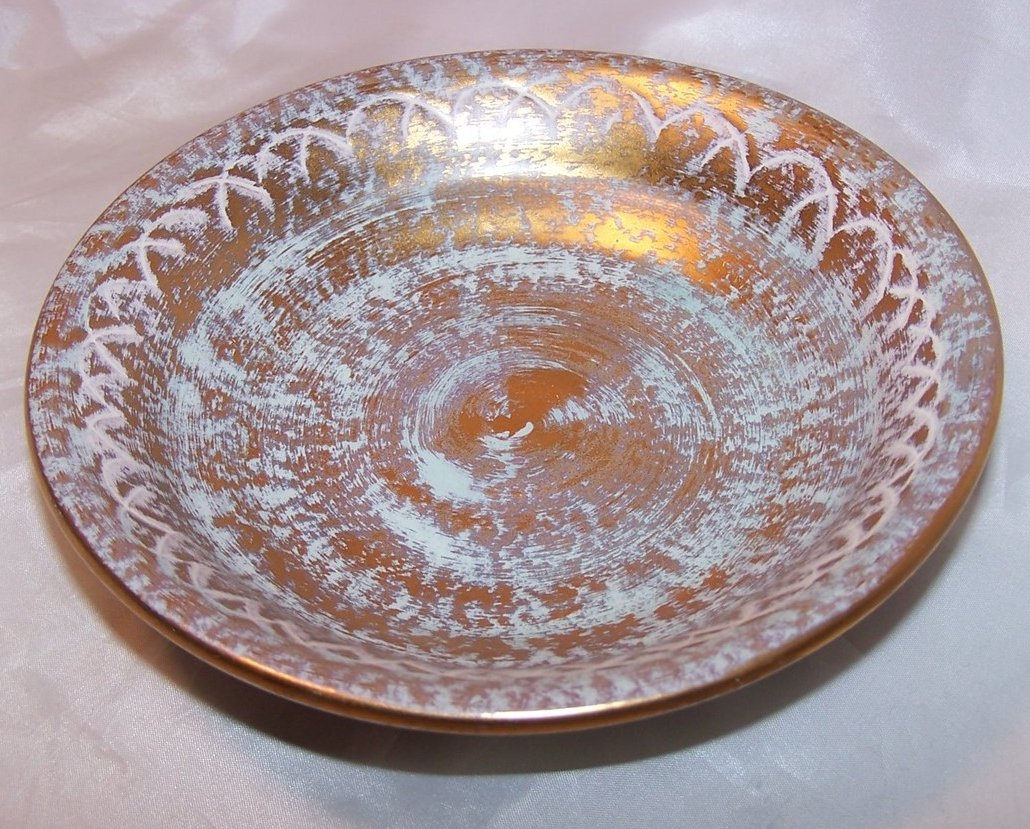 Image 0 of Stangl Antique Gold and Aqua Salad Plate, 32229