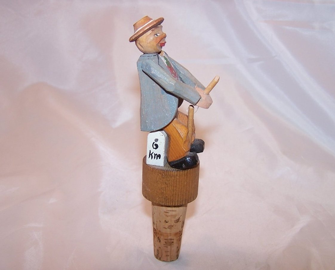 Image 3 of Bottle Stopper Wooden Man Moves