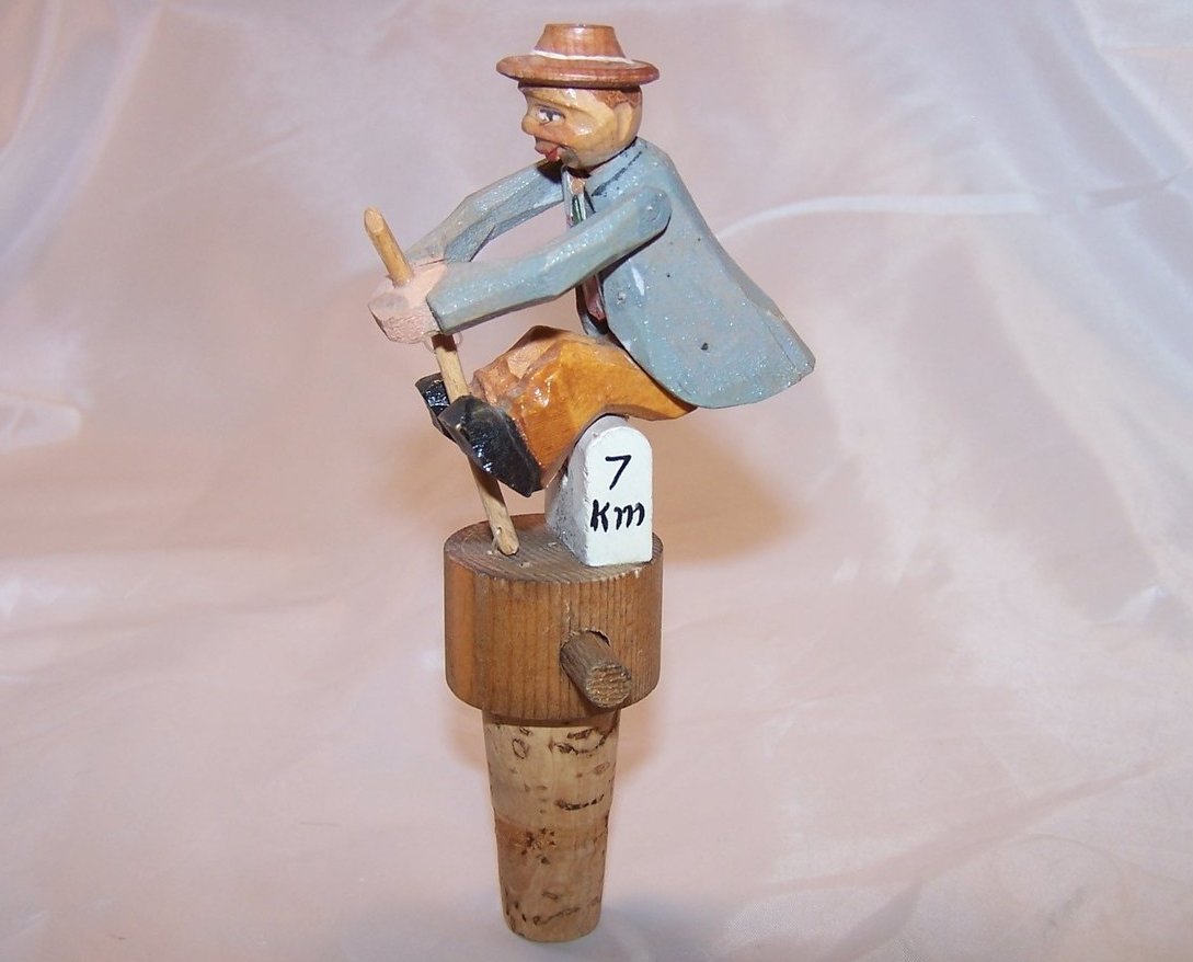 Image 4 of Bottle Stopper Wooden Man Moves