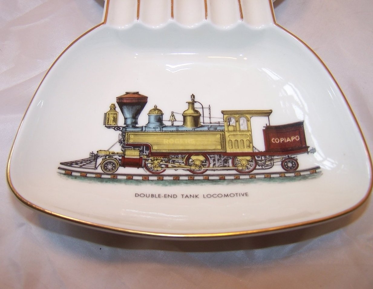 Image 2 of Railroad Double Ashtray Ash Tray, Verbano Porceilana Di Laveno, Italy 