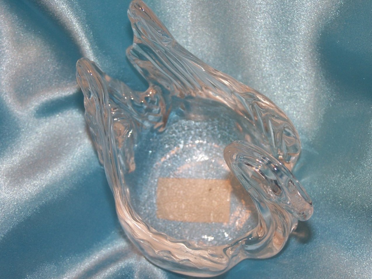Image 4 of Crisa Hand Crafted Lead Crystal Swan Vase or Bowl, Canada