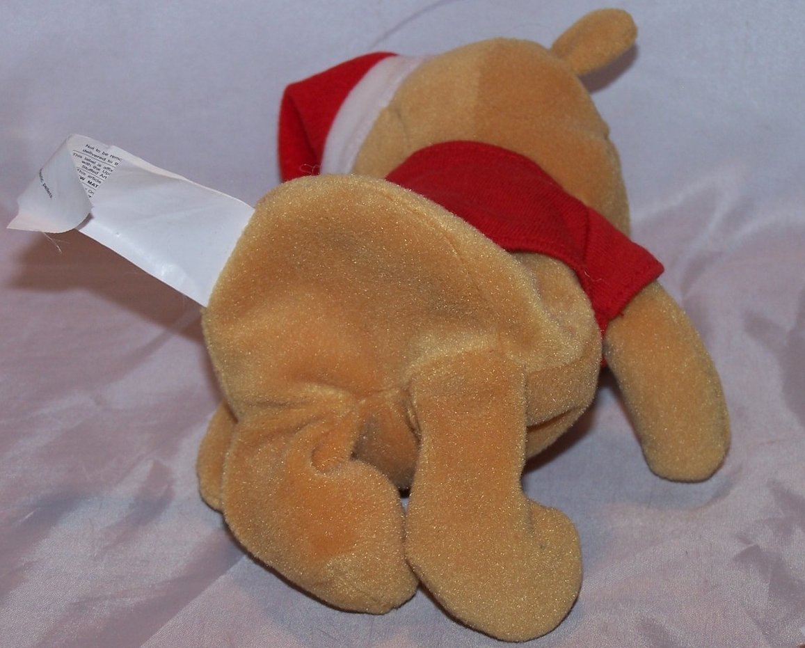 Image 2 of Winnie the Pooh Santa Claus Pooh Stuffed Plush, Sitting, Disney
