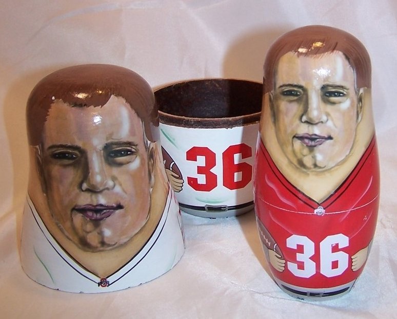 Image 2 of Nesting Doll, OSU Ohio State Football No. 36 Spielman