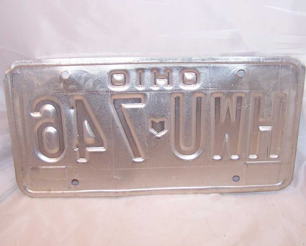 Image 1 of HWU 746 Single License Plate, Ohio, 27 Years Old