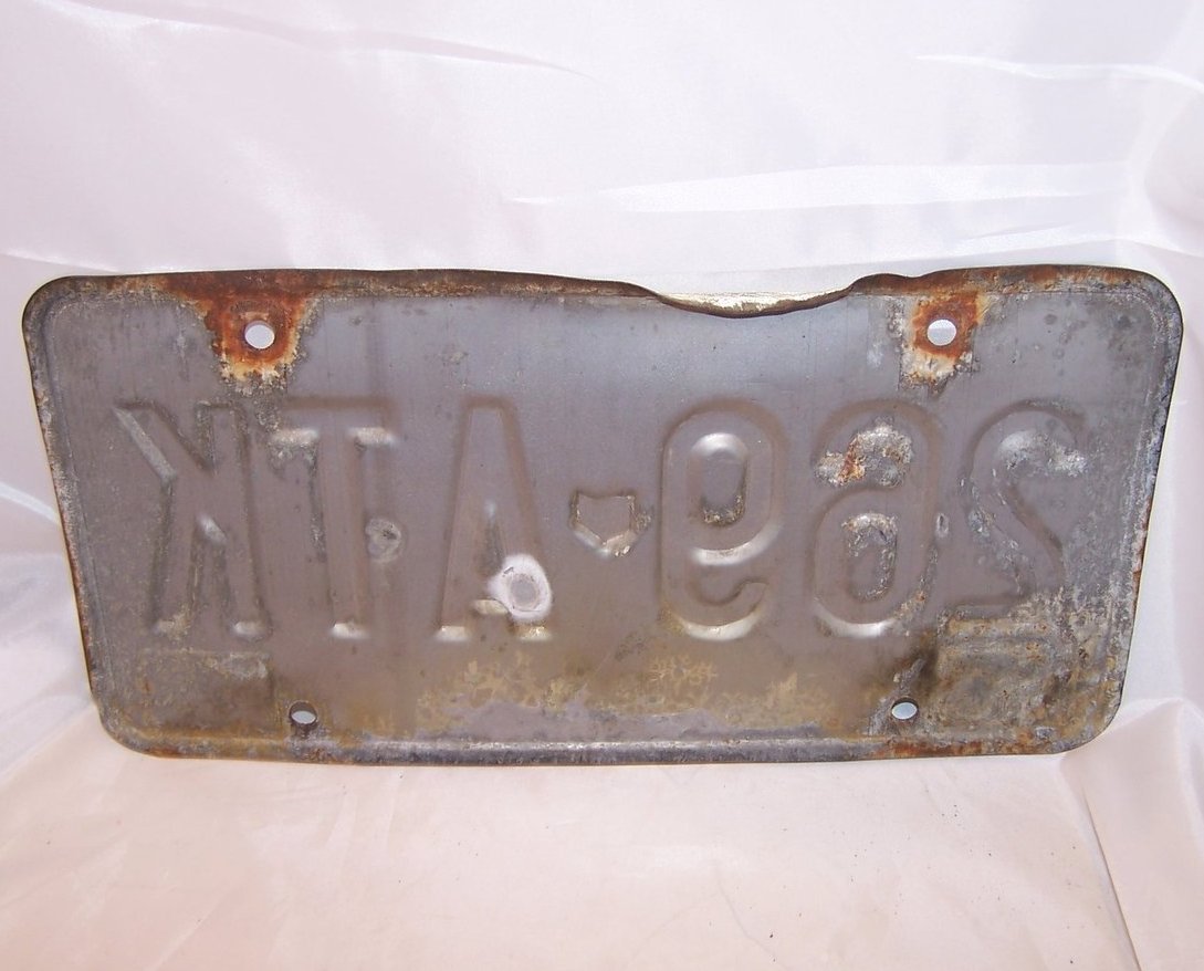 Image 1 of 269 ATK Single License Plate, Ohio, 20 Years Old