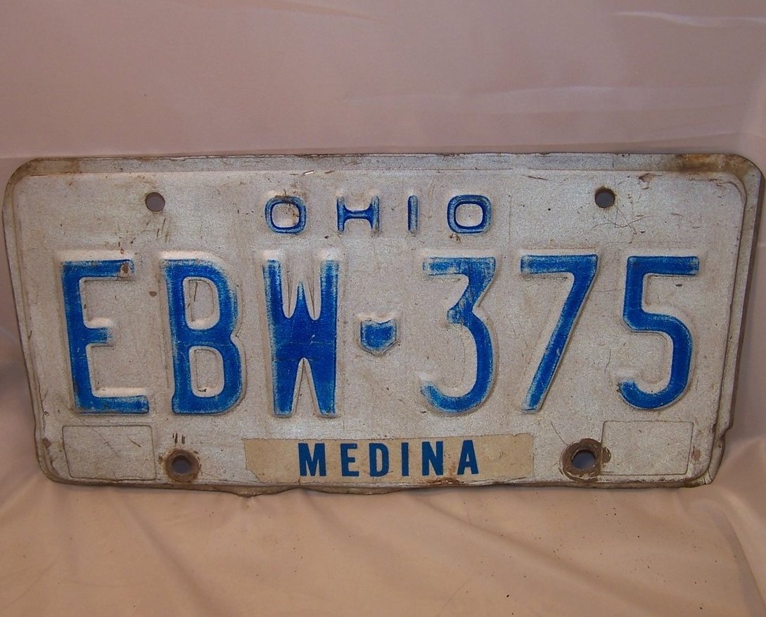 Image 0 of EBW 375 Single License Plate, Ohio