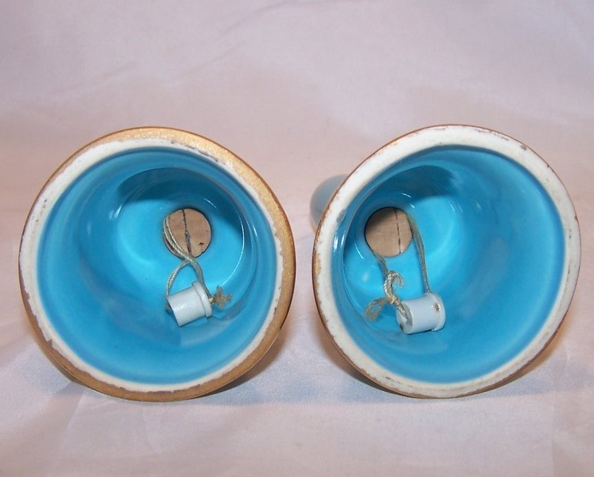 Image 2 of Ringing Bell Salt and Pepper Shakers Set, Blue and Gold