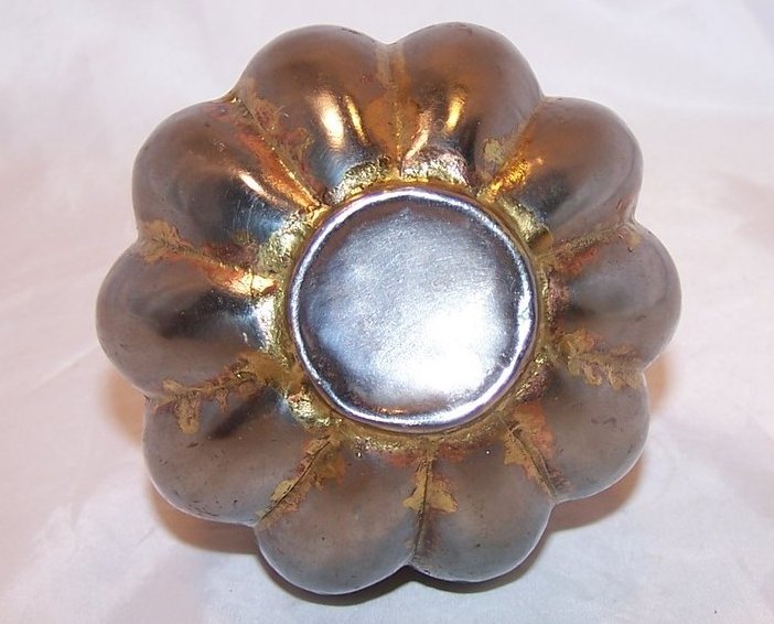 Image 2 of Shiny Metal Antique Spice Jar with Wood Stopper, Handmade