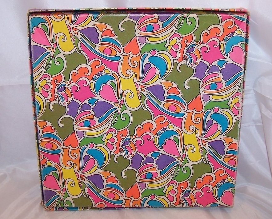 Image 1 of Mod Lidded Box, Vintage Seventies 70s 