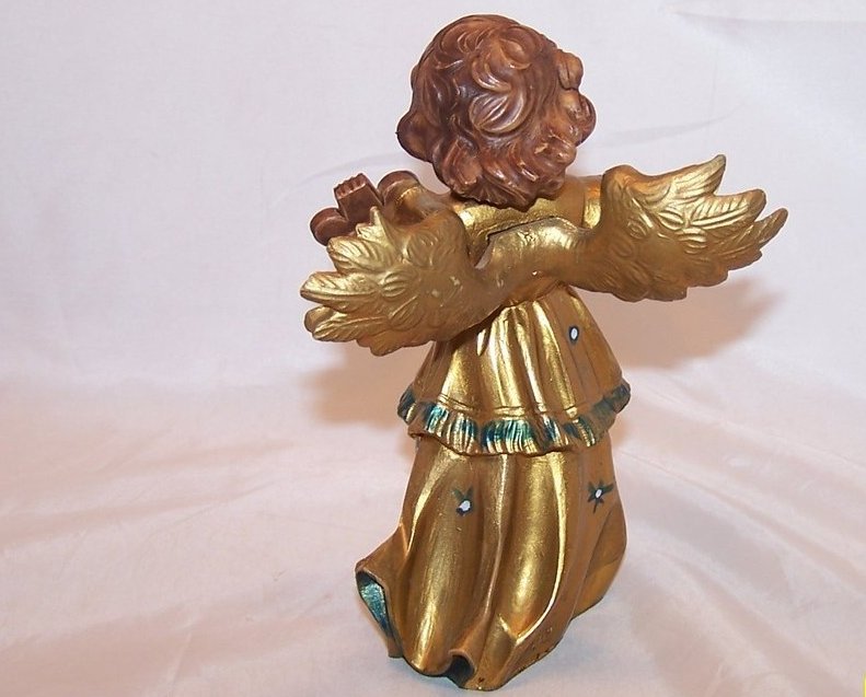 Image 2 of Angel in Gold Plays Lyre, Italy, 6 Inch