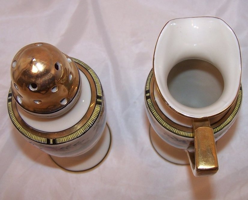 Image 3 of Classic Noritake Creamer and Sugar Shaker, Vintage, Japan