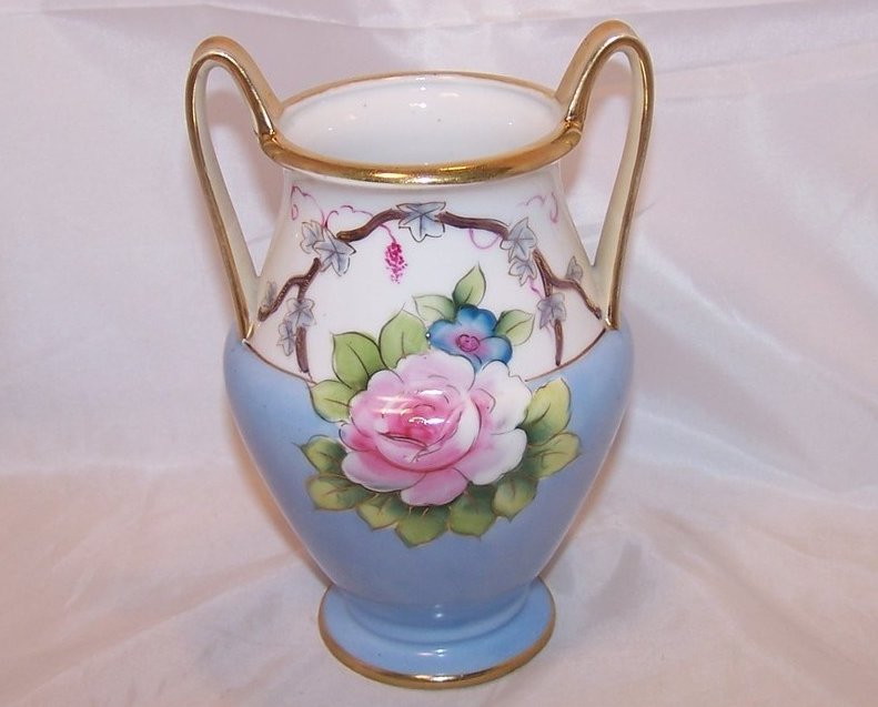 Image 2 of Double Handled, Hand Painted Vase, Noritake Japan Japanese