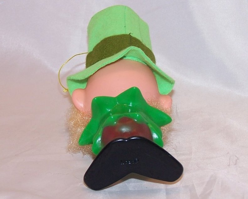 Image 4 of Leperchaun, Elf Plastic Green Ornament Vintage 