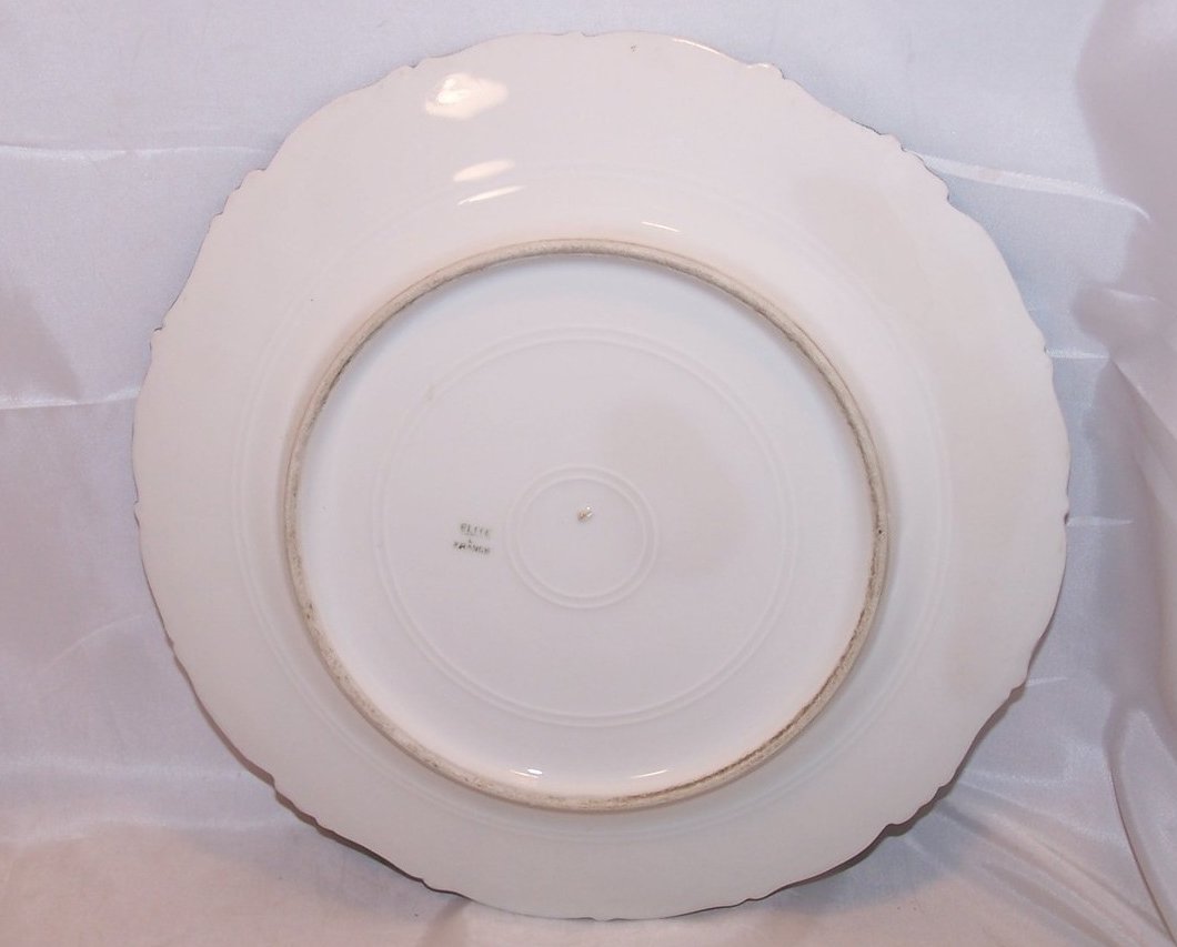 Image 1 of Elite France Castle Plate, Limoges Porcelain, c 1896 to 1920