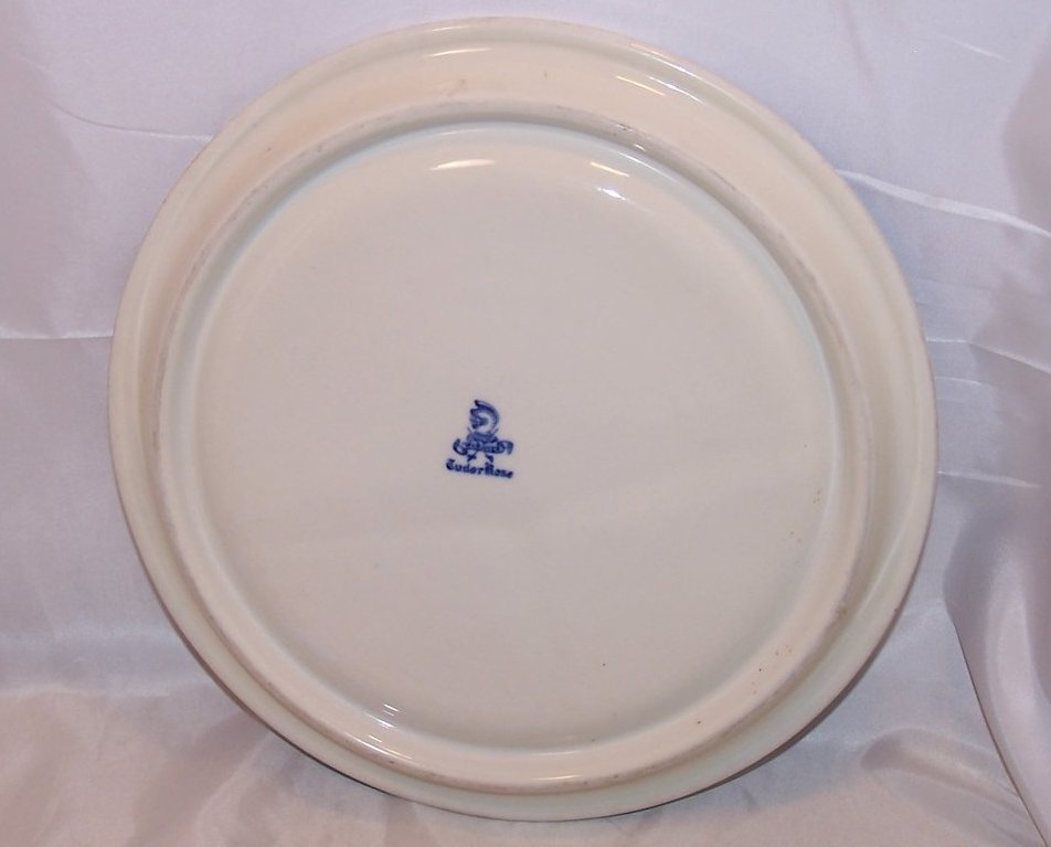 Image 1 of Warwick Tudor Rose Divided Grill Plate Blue Blurred Design