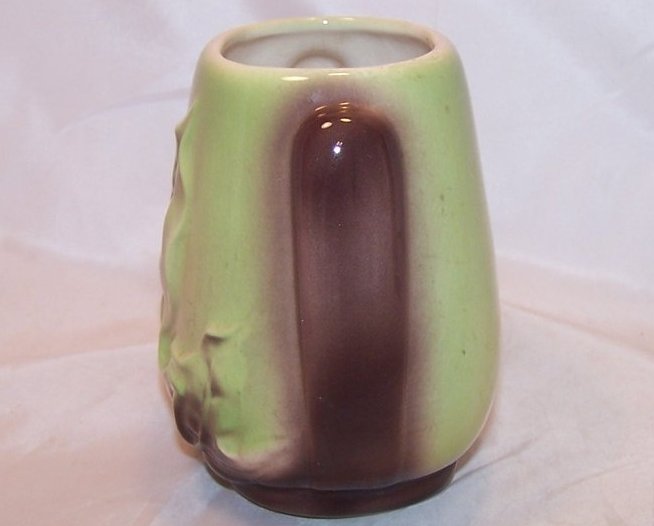 Image 1 of Royal Copley Brown Leaf and Green Vase, Ceramic, Vintage