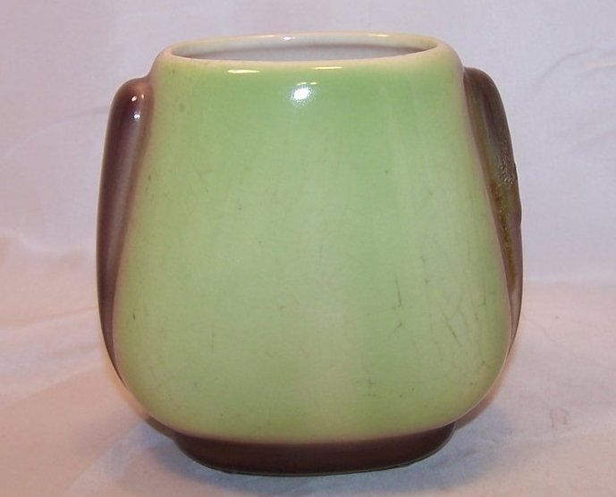 Image 2 of Royal Copley Brown Leaf and Green Vase, Ceramic, Vintage