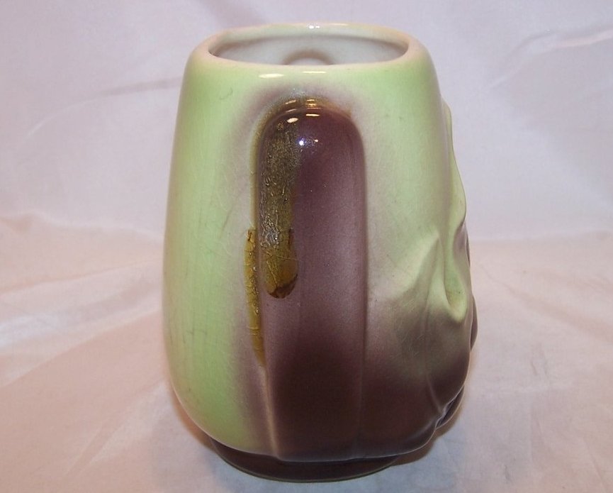 Image 3 of Royal Copley Brown Leaf and Green Vase, Ceramic, Vintage