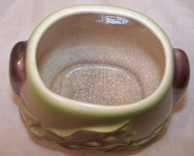 Image 4 of Royal Copley Brown Leaf and Green Vase, Ceramic, Vintage