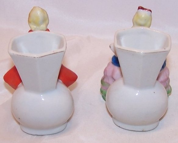 Image 2 of Matching Vase Set, Victorian Lady and Man, Occupied Japan