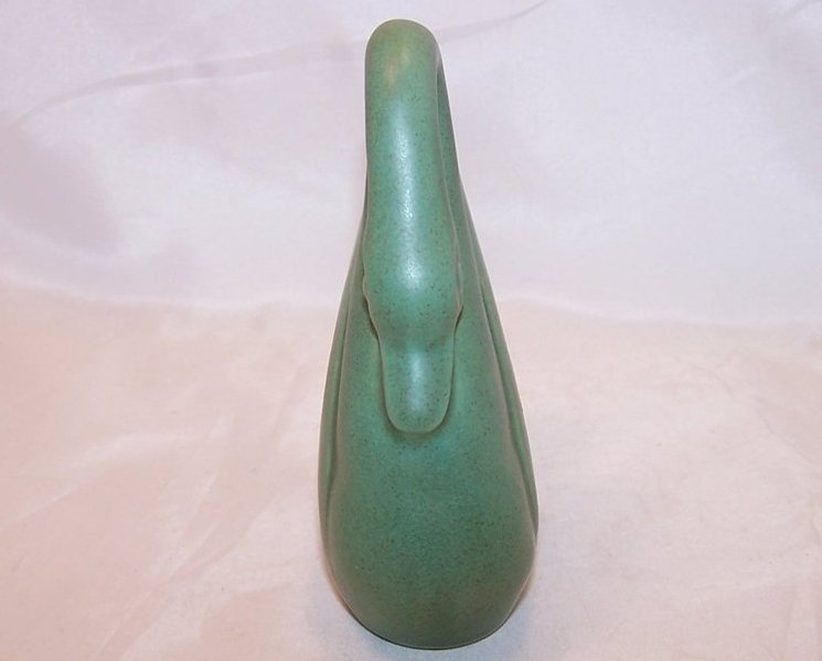 Image 3 of Swan Figurine, Classic,  Porcelain, Green Brown Speckled