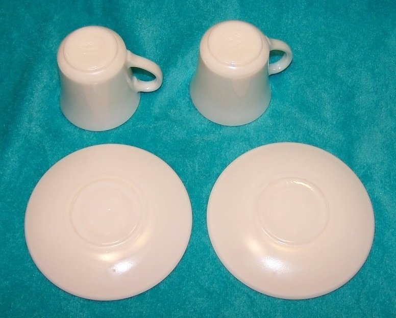 Image 4 of Arcopal White Demitasse Cup Saucer Sets, 2 Cups, 2 Saucers