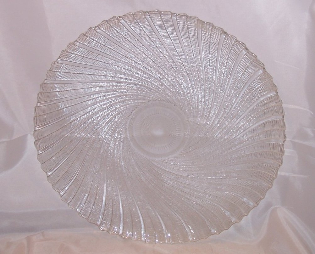 Image 1 of Seabreeze Crystal Platter, Arcoroc, J G Durand, Original Box