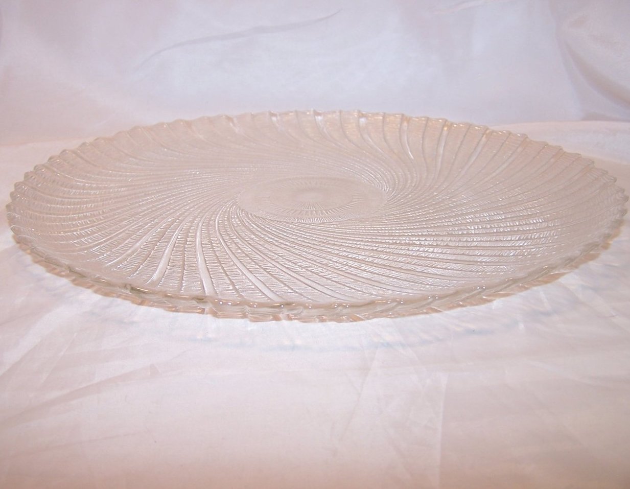 Image 3 of Seabreeze Crystal Platter, Arcoroc, J G Durand, Original Box