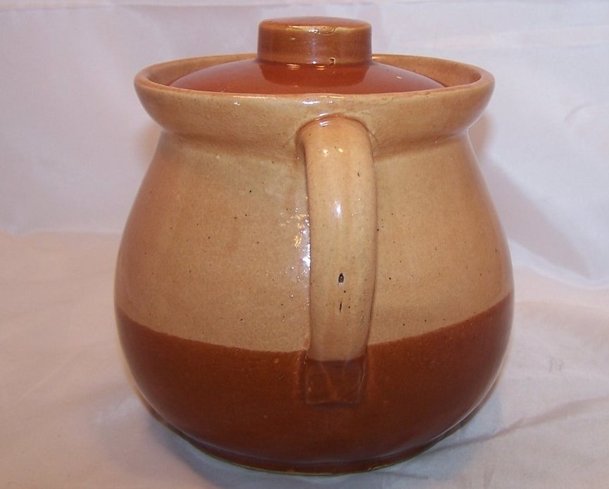 Image 1 of Crock Pitcher 6 Cup Two Tone Lidded Cabinart USA