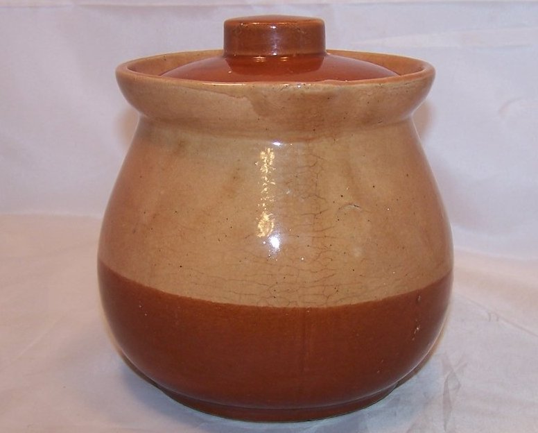 Image 3 of Crock Pitcher 6 Cup Two Tone Lidded Cabinart USA