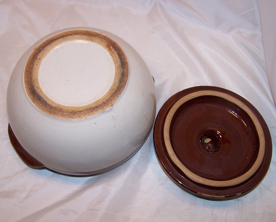 Image 5 of Terrific Two Tone, 10 Cup Lidded Bean Pot, Crock