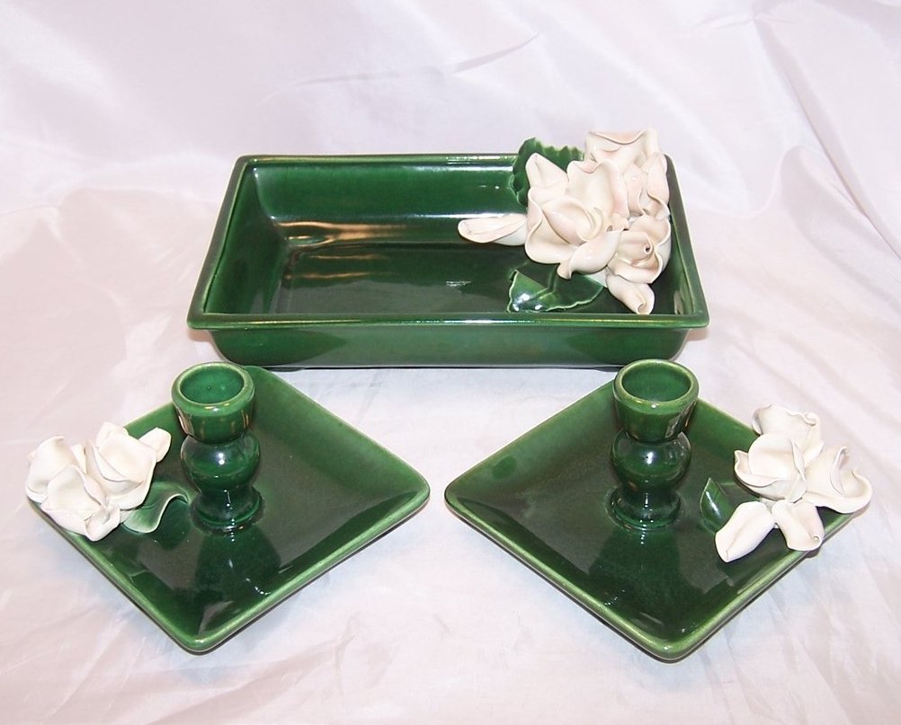 Anna West Candlesticks Candlestick and Dresser Pin Dish