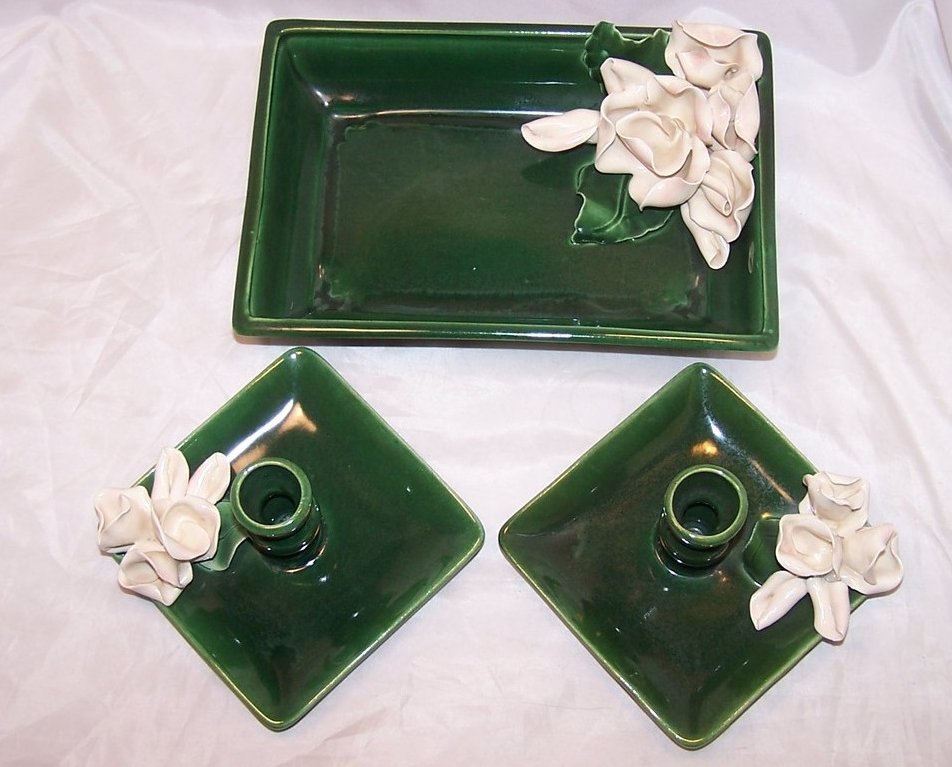 Image 1 of Anna West Candlesticks Candlestick and Dresser Pin Dish