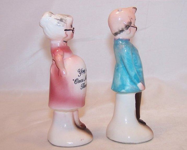 Image 3 of For Old Times Pregnant Couple Salt and Pepper Shakers Shaker