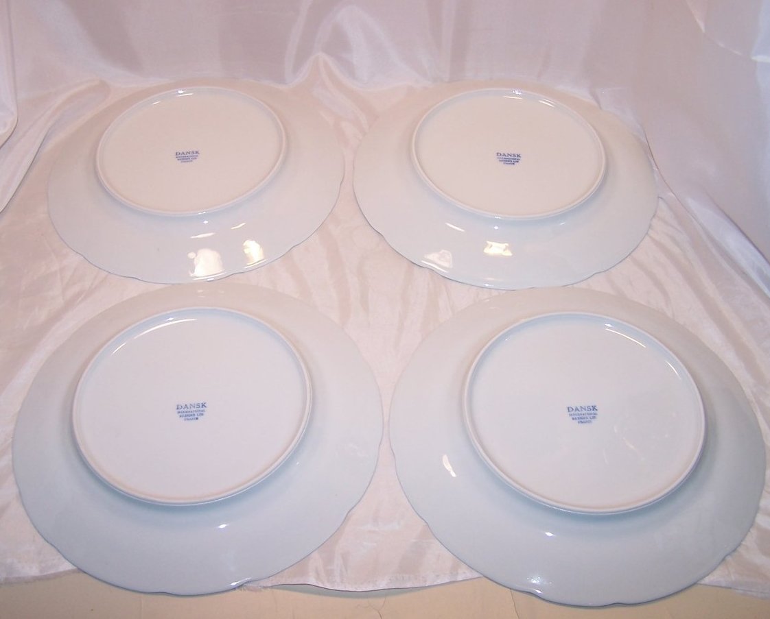 Image 2 of Dansk 4 Berry Design Porcelain Luncheon Plates, Plate France
