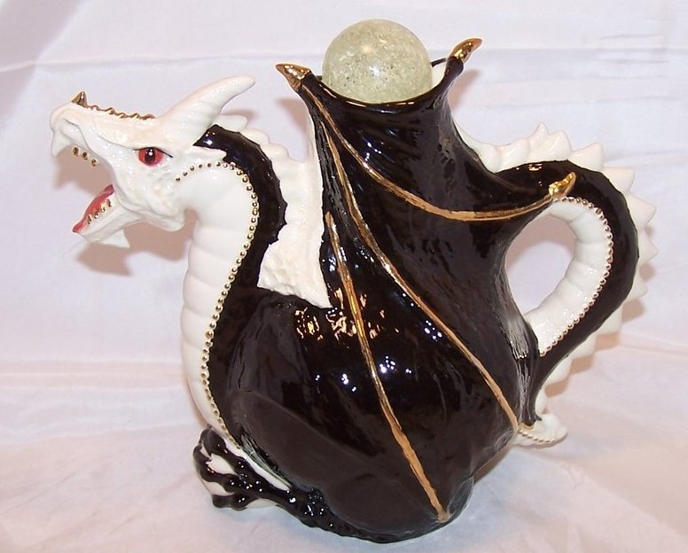 Image 3 of Dragon Teapot, Tea Pot with Glow in the Dark Topper