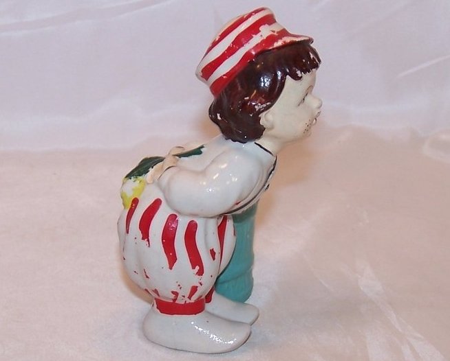Image 3 of Ucagco Ceramic Kissing Dutch Boy, Tulips, Red Stripes, Japan