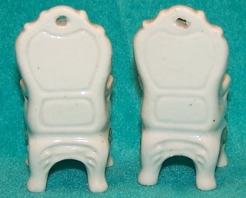 Image 2 of Occupied Japan Mini Forget Me Not Flower Victorian Chairs